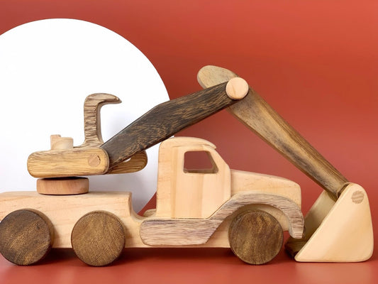 Wooden Excavator on wheels