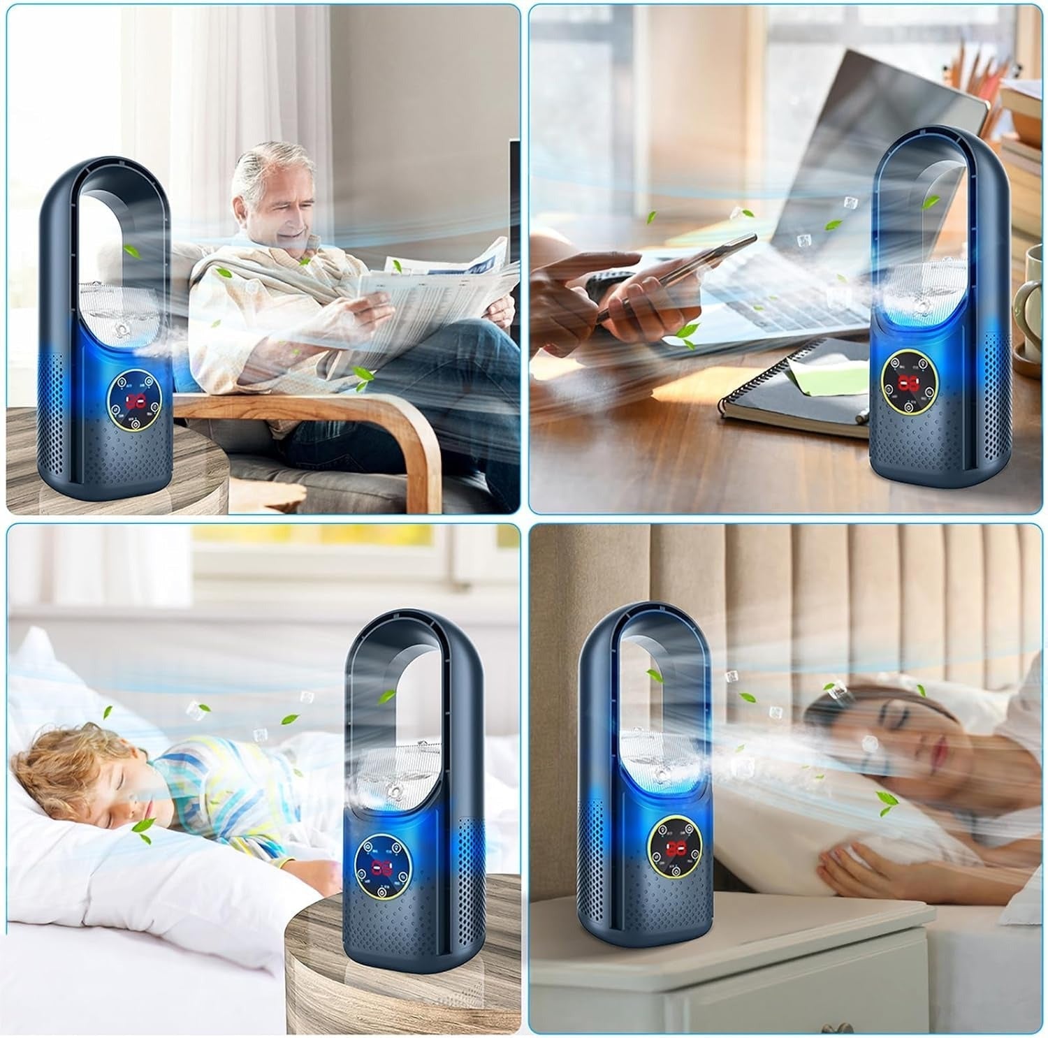 2026 Blade-Free Silent Portable Air Conditioner for Home and Office