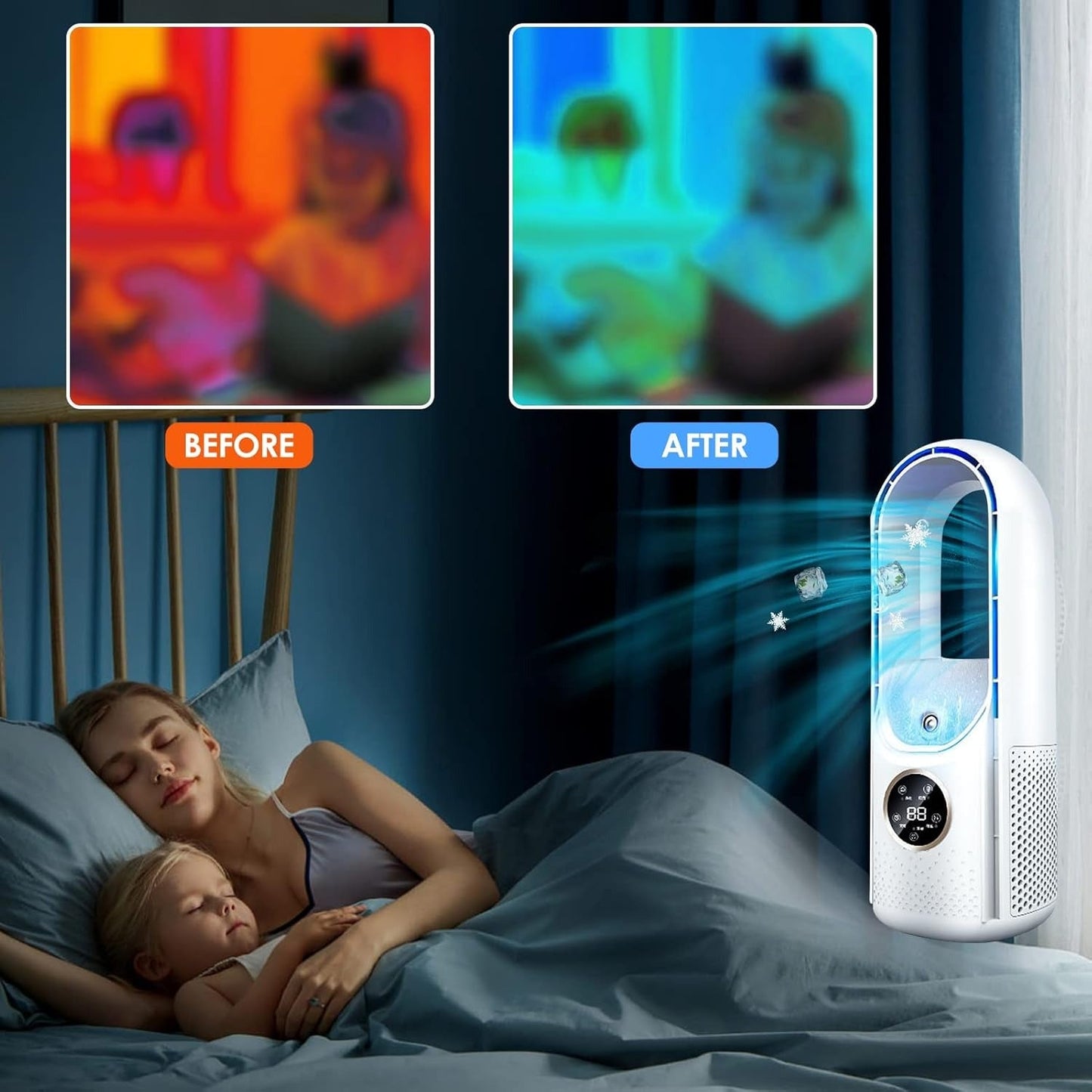 2026 Blade-Free Silent Portable Air Conditioner for Home and Office