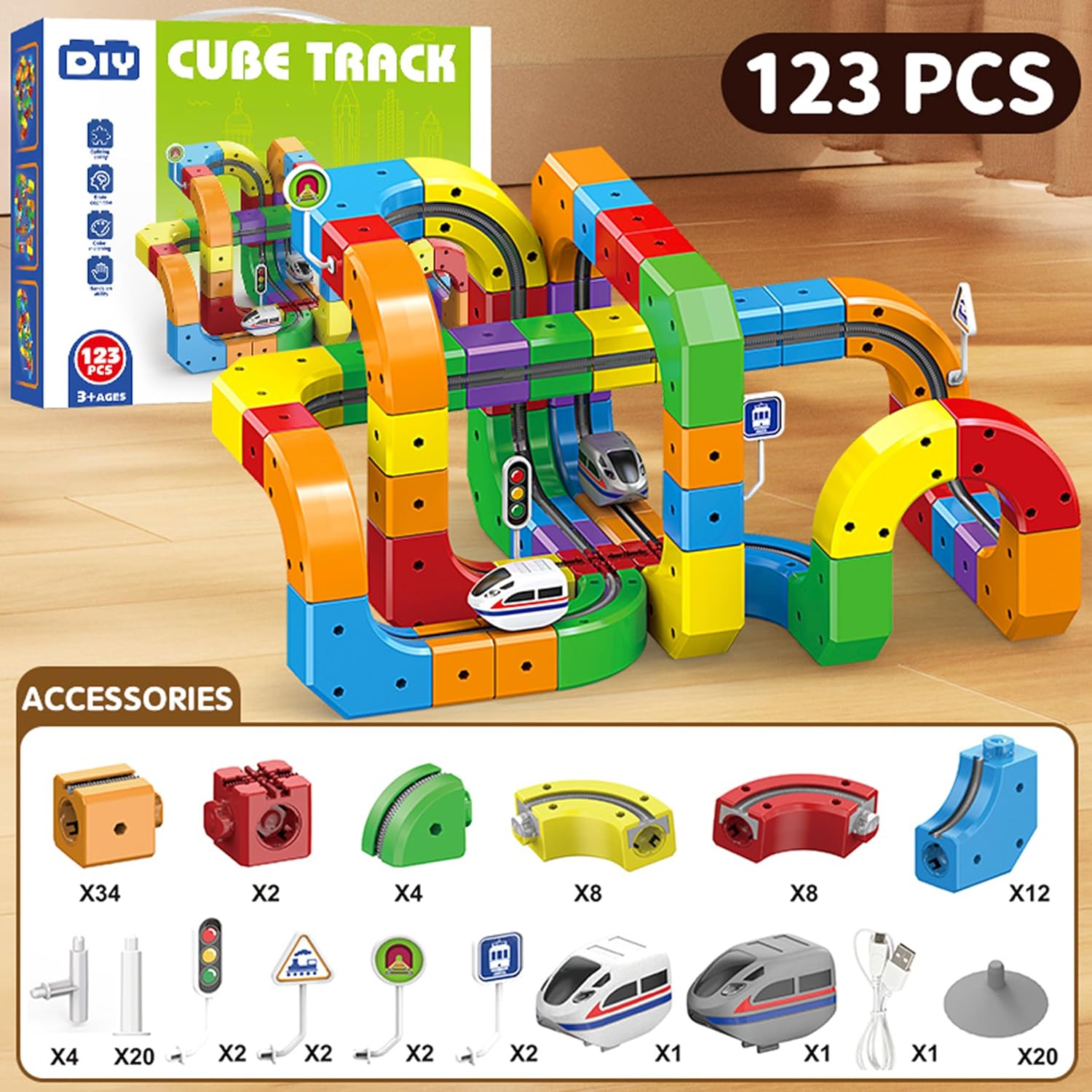 Magnetic Train Block Set
