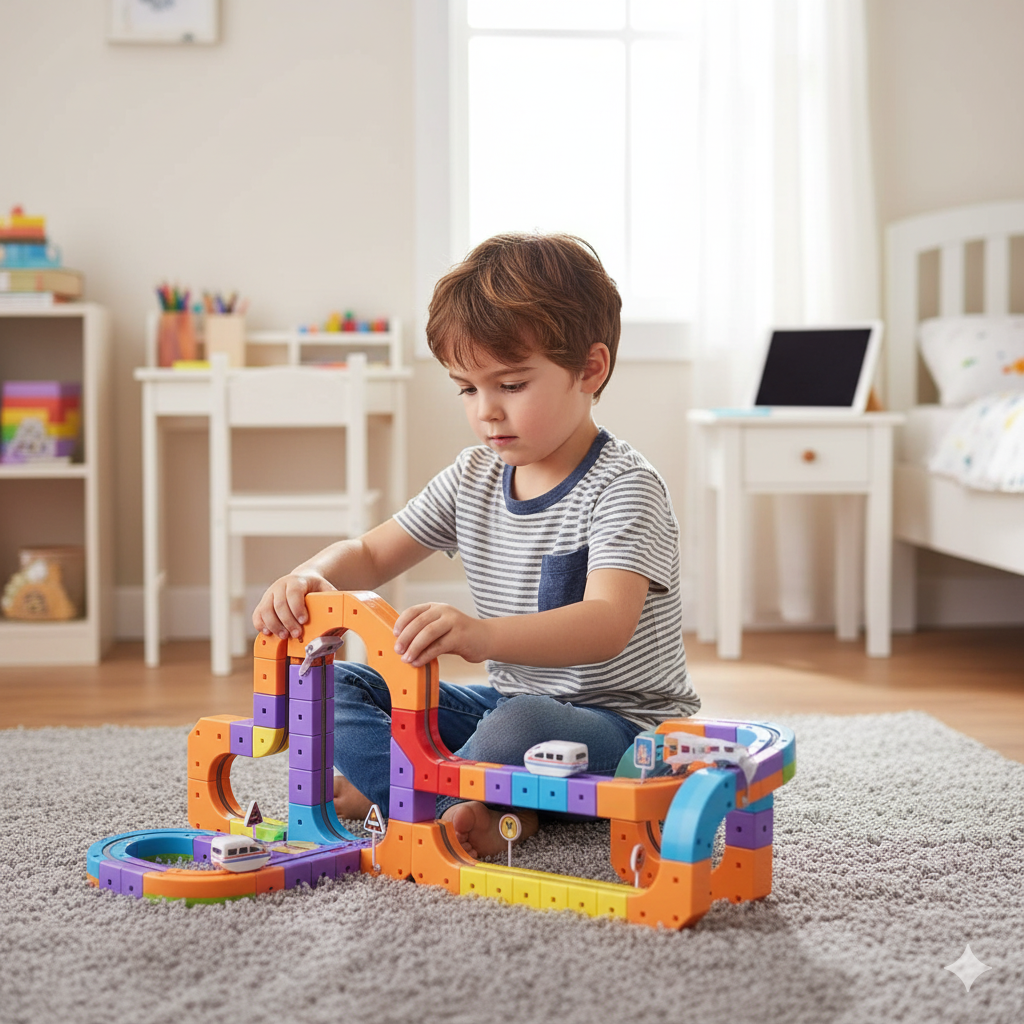 Magnetic Train Block Set