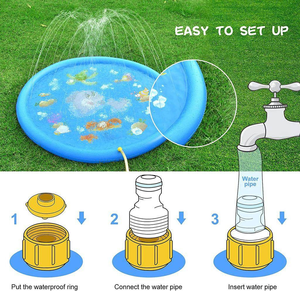 Sprinkler Splash Pad for Kids Outdoor Play